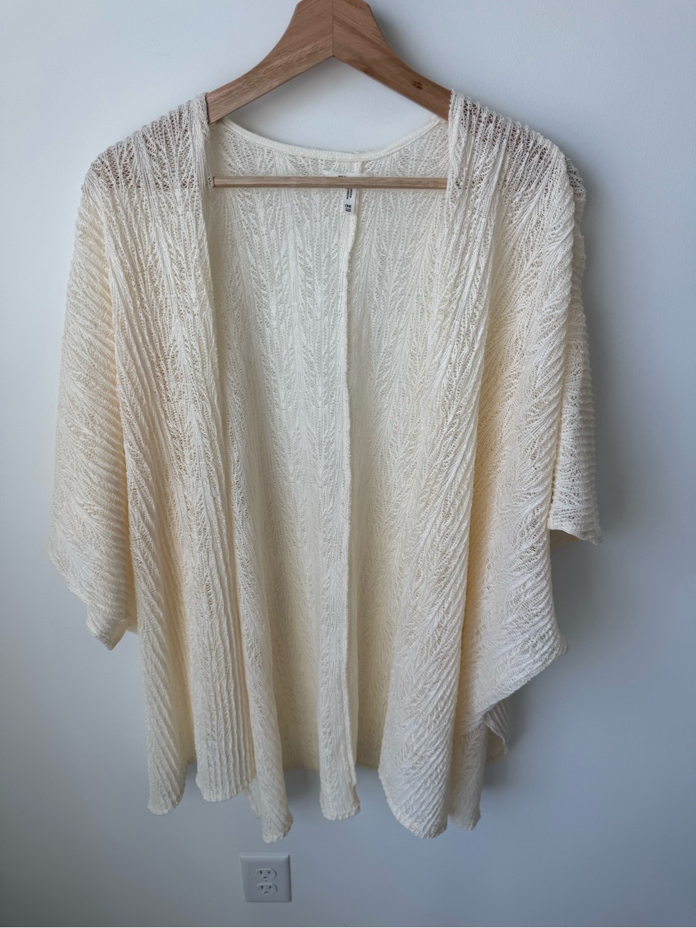 Maurice’s Cream Open-Front Lightweight Knit Kimono | One Size